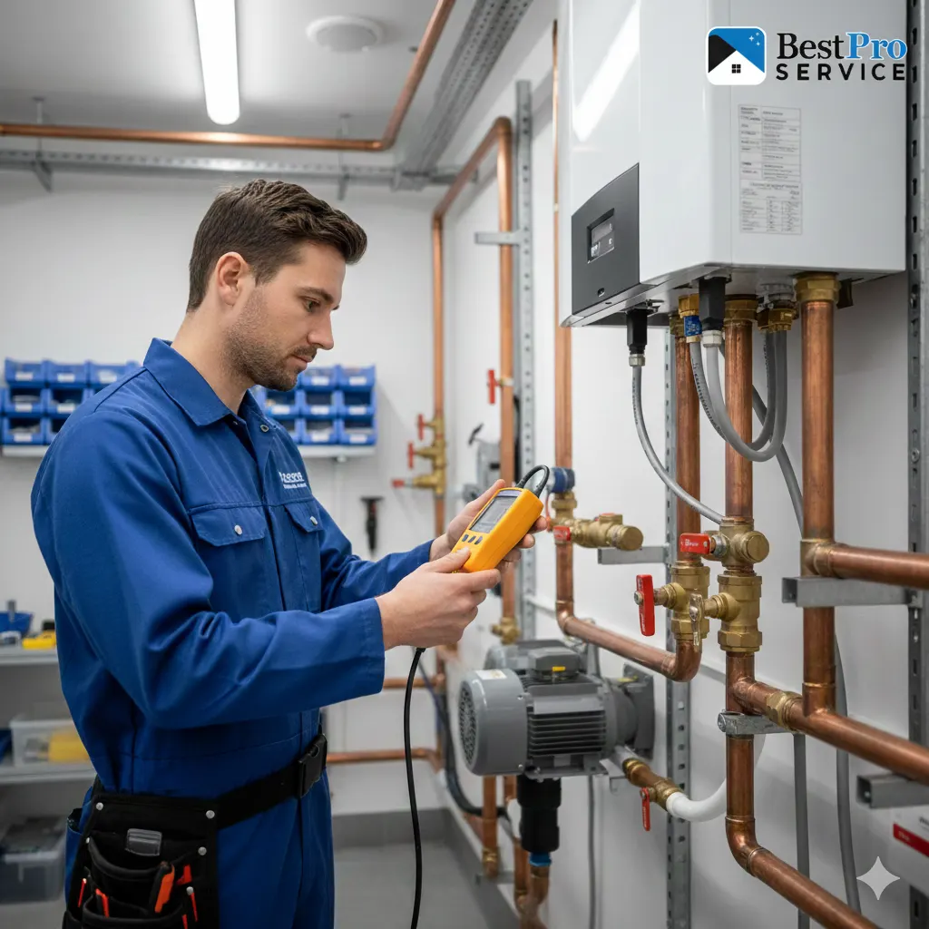 Heating service work example 3