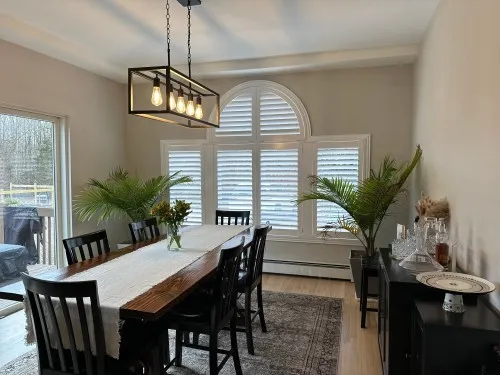 Bedroom window treatment using lined fabric for stronger light control